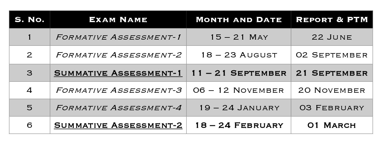 Exam Schedule